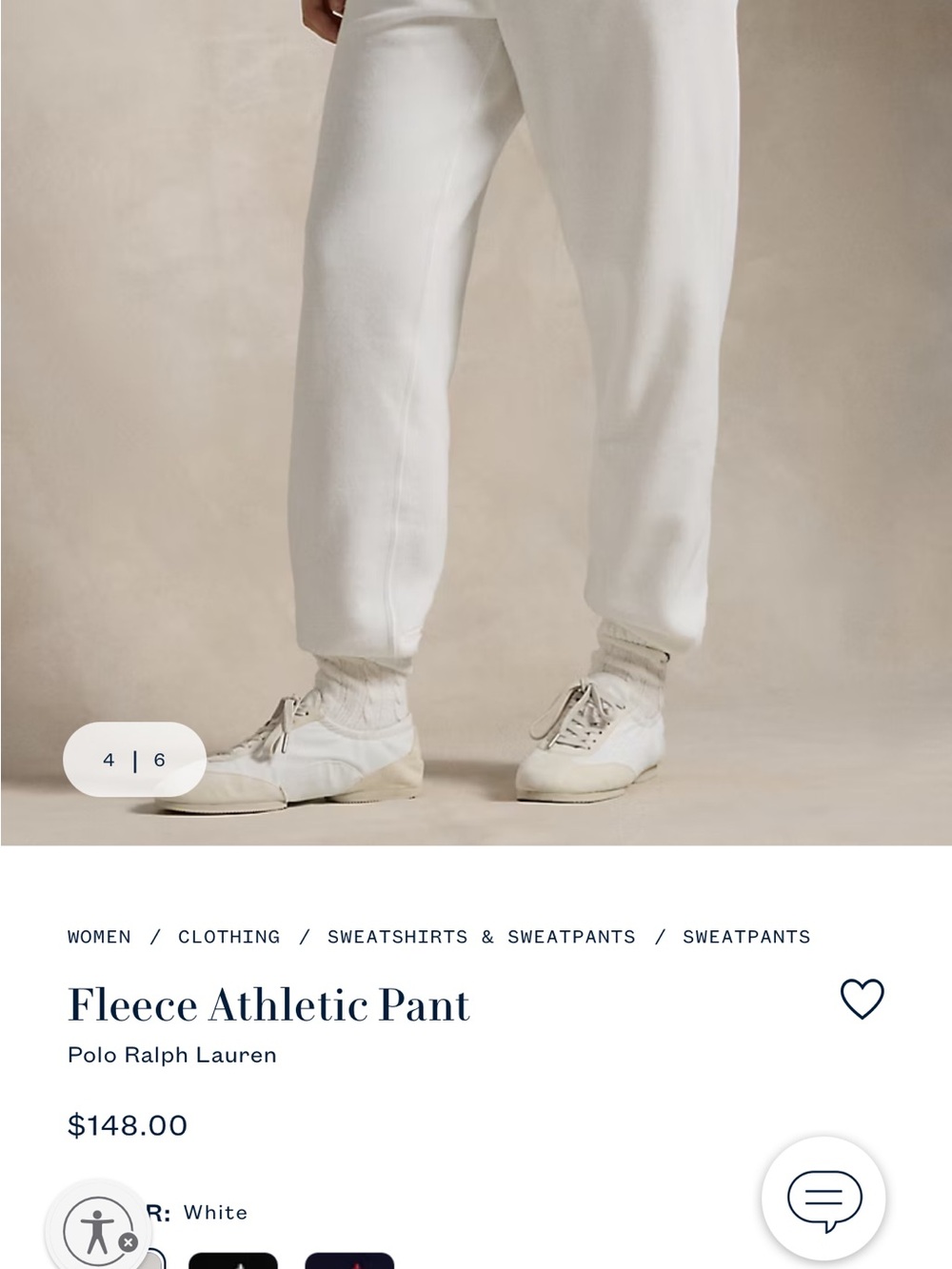 Ralph Lauren White Hoodie and Sweatpants Set with Navy Polo Logo - Picture 10 of 10
